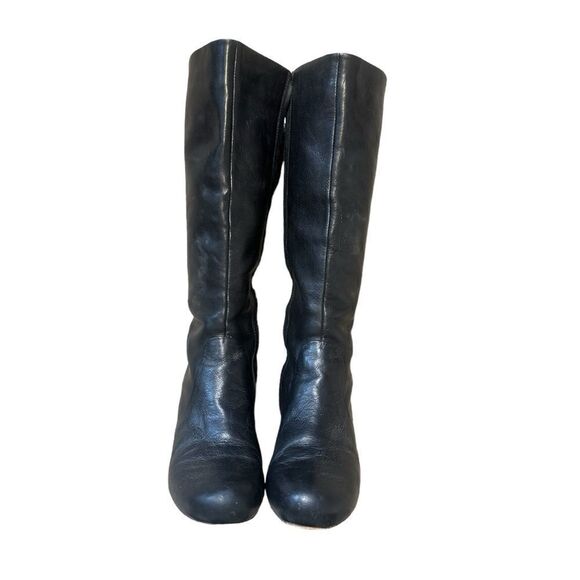 Frye Black Tall Leather Lisa Boots Size 6 - Picture 5 of 16